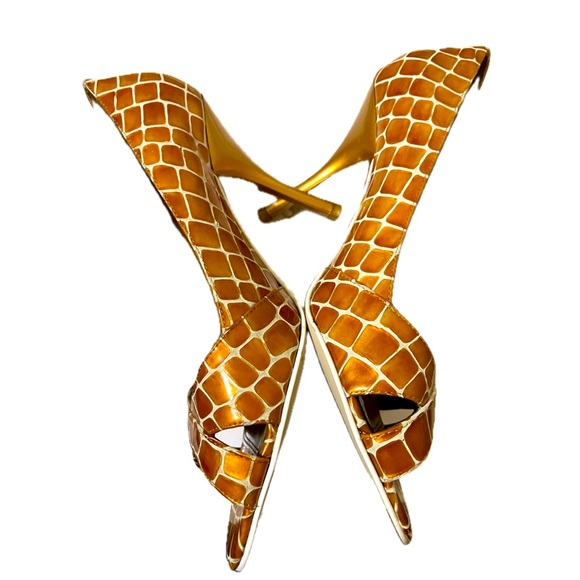 Enzo Angiolini Peep Toe Stilettos Size 7M, Vintage - Picture 3 of 7